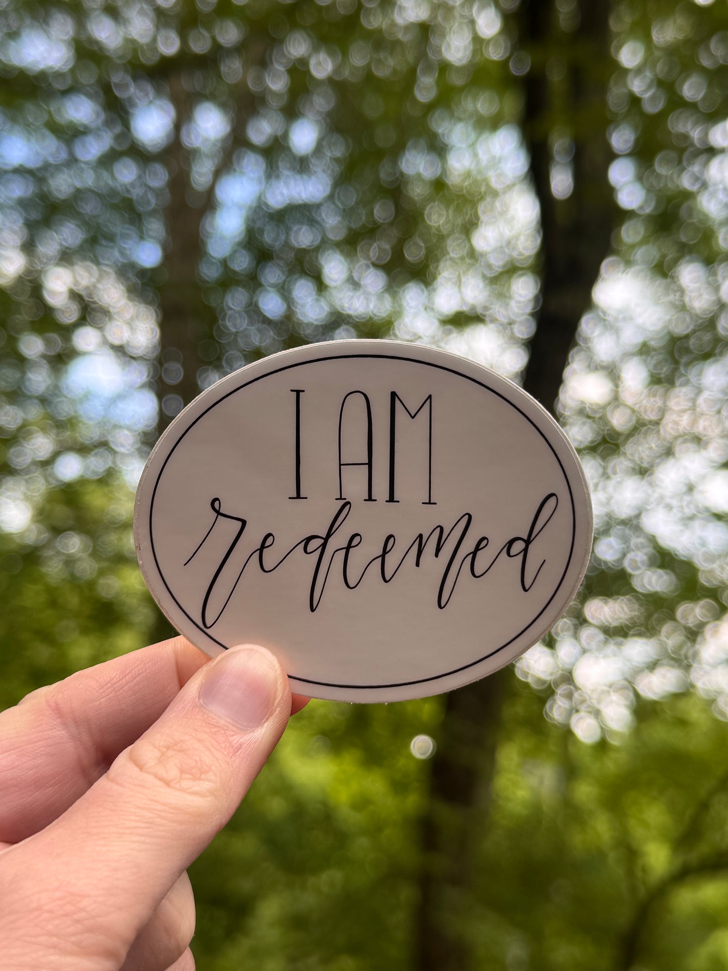 I Am Redeemed Sticker | Waterproof Weatherproof Dishwasher Safe